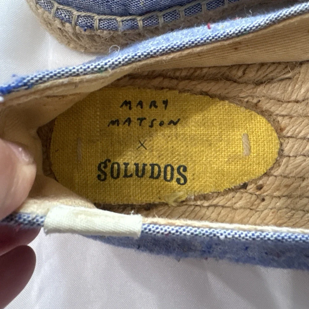 Soludos x Mary Matson Sunshine Double Platform Espadrilles Women's 6.5 EUC